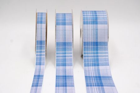 Himmelblau und weißes Karomuster Band_AI